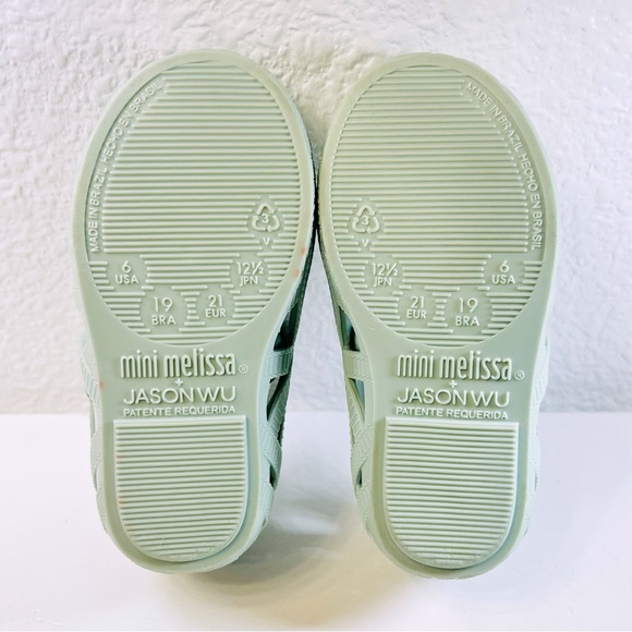 ♥️HP MINI MELISSA + Jason Wu Jean Mary Jane Flat Sz 6 Baby Green Jellies NWOT - Picture 8 of 10